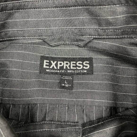 Men's EXPRESS Modern Fit Button-down‎ Long Sleeve Dress Shirt- Size Large - Picture 7 of 12